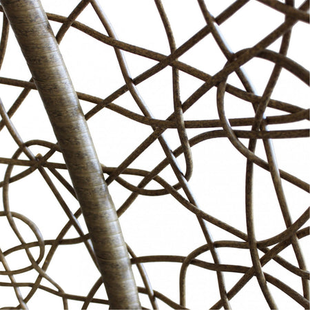 Poltrona a dondolo sospesa "Amirantes" per giardino e veranda in rattan con cuscino