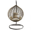 Poltrona a dondolo sospesa Amirantes per giardino e veranda in rattan con cuscino