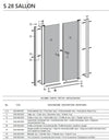 Porta Doccia Saloon H200 6mm Trasparente - Shopbagno.it