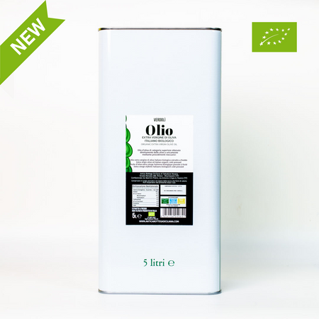 Olio Extra Vergine d'oliva Italiano Biologico Verdolì - 5L