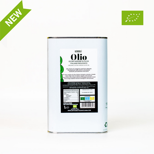 Olio Extra Vergine italiano Biologico Verdolì - 1 litro