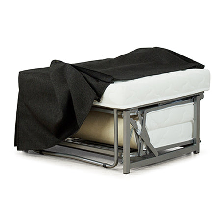 Pouf letto trasformabile "Mercurio" pieghevole con materasso "Made in Italy"