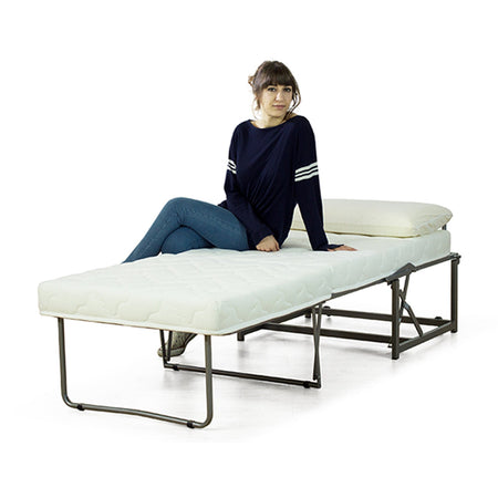Pouf letto trasformabile "Mercurio" pieghevole con materasso "Made in Italy"