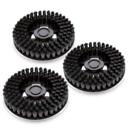 Kit 3 spazzole in setola nera lucidatrice senza ganci