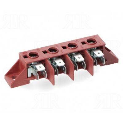 Morsettiera per collegamenti elettrici forno 4 faston per alte temperature