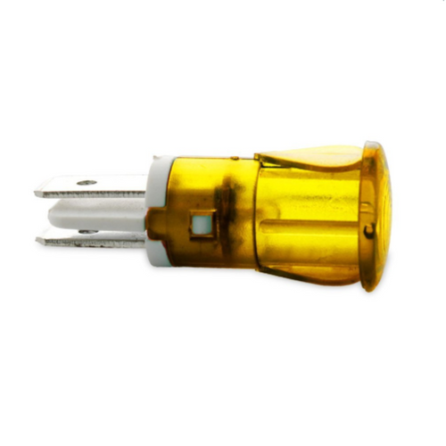 Lampada spia luminosa gialla ø 12mm 220 volt 2 faston cucina - elettrodomestici