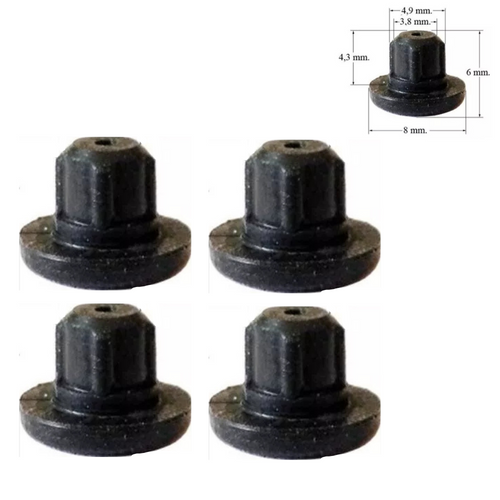 Kit 4 gommini griglie piani cottura cucina paracolpi antigraffio