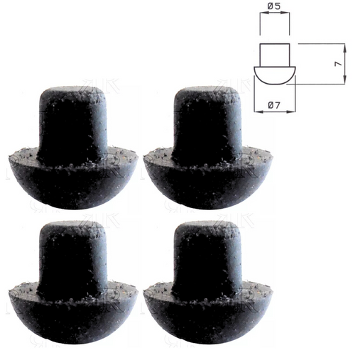 Kit 4 Gommini Piedini Antigraffio Griglia Cucina Rex Electrolux Zoppas Aeg