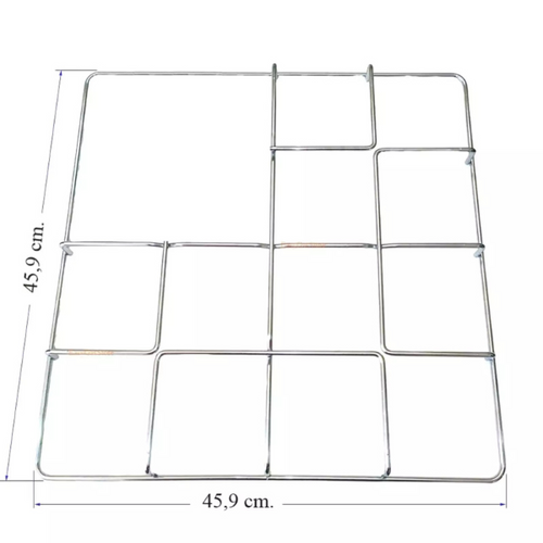 FITTING FOSTER GRIGLIA IN ACCIAIO CROMATO 3 FUOCHI CUCINA GAS 45.9 X 45.9 cm