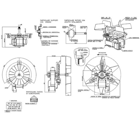 Motore ventilatore aria forno Hotpoit Ariston Whirlpool Indesit 30 Watt Codice Ricambio C00081589 482000022704