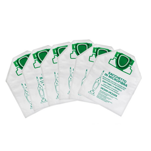 Confezione da 6 sacchetti Vorwerk Folletto per modello VK200 VK200s compatibili