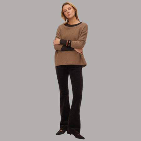 Pullover Donna Vero Moda New Nora 3/4 Cotone Scollo Barca