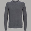 Pullover Uomo Grigio Melange Jack Jones, Girocollo Aderente