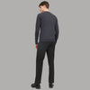 Pullover Uomo Grigio Melange Jack Jones, Girocollo Aderente