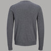 Pullover Uomo Grigio Melange Jack Jones, Girocollo Aderente