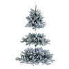 Albero di Natale pendente innevato, pino da soffitto Fiemme in PE Effetto Real Touch