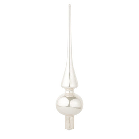 Puntale in vetro con 1 sfera decorazione per Albero di Natale h 30 cm