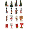 Figure natalizie segnaposto in resina per tavola Natalizia, da 8 cm, 24 pezzi