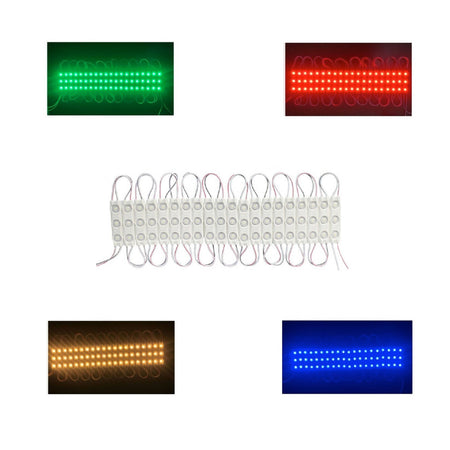 Modulo LED 12V 20 Strisce Rosse Per Insegne E Tabelle – Set Di 20 Strisce Con 3 LED Ciascuna, IP65, Biadesivo Incluso. Luce Rossa Brillante A Risparmio Energetico Per Scritte Luminose.