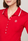 Tommy Hilfiger POLO SLIM SMD TIPPING LYOCELL POLO da donna