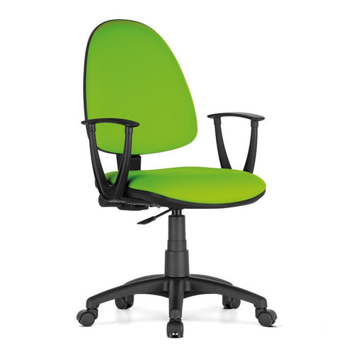 Poltroncina ergonomica con braccioli e meccanismo a contatto permanente