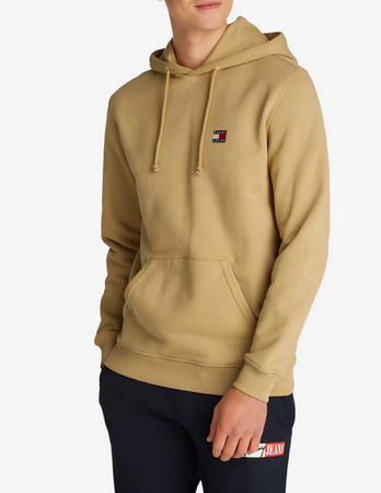 Felpa per uomo della Tommy Jeans con cappuccio e tascone centrale, in cotone