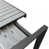 Tavolo in alluminio piano effetto legno Bahia allungabile per esterno e giardino 190/250 cm