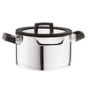 Set pentole Berghoff Uqonic Downdraft 7 pezzi con coperchi rotanti, acciaio inox, antiaderente CeraGreen, adatto a tutti i piani inclusi downdraft