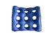 Cuscino hinchable quadrato AIR-02 con inflador, 44 x 44 x 7 cm, blu