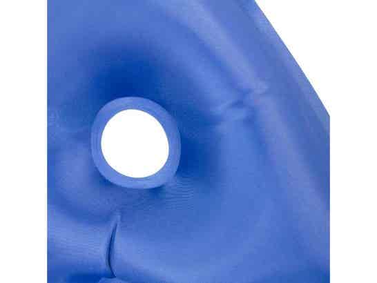 Cuscino gonfiabile quadrato con gonfiatore - 44x44x7 cm, blu
