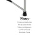 Sedia WC Pieghevole in Acciaio Mod. Ebro Bianco e Nero 100 kg
