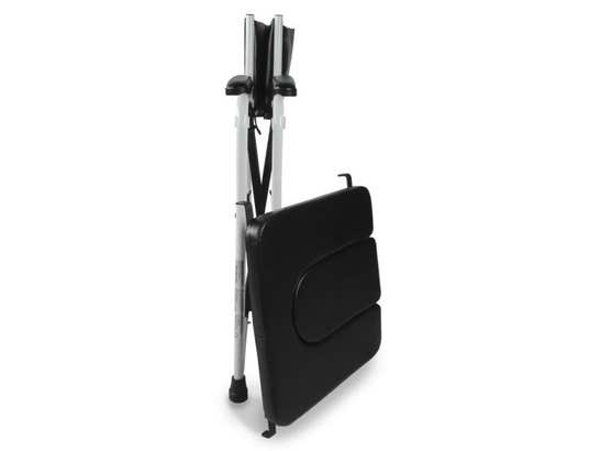 Sedia WC Pieghevole in Acciaio Mod. Ebro Bianco e Nero 100 kg
