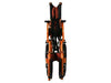 Sedia a rotelle pieghevole in alluminio 41 cm, colore arancione e nero