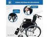 Sedia a rotelle Plegable de Aluminio Palacio, Asiento 46 cm, Negro, 100 kg