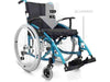 Sedia a rotelle in alluminio 24 modello Venecia 43 cm (turchese)