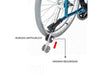 Sedia a rotelle in alluminio 24 modello Venecia 43 cm (turchese)