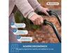 Rollator Regolabile Mod. EMÉRITA con Ruote e Sedile in PVC Acolchado