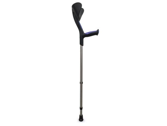 Stampolina Advance in alluminio regolabile in altezza, bastone da passeggio inglese, impugnatura anatomica in gomma, blu