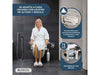 Elevatore WC regolabile e inclinabile con coperchio e braccioli abatibili