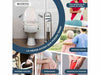 Elevatore WC regolabile e inclinabile con coperchio e braccioli abatibili