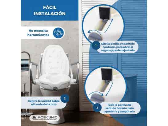 Alzatore WC con reposabrazos abatibili Guadiana per adulti