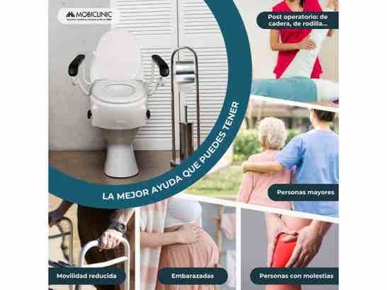 Rialzo per WC Tajo con braccioli ribaltabili, regolabile in altezza 40cm