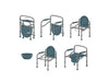 Sedia con WC Pieghevole in Alluminio Regolabile Modell Mar