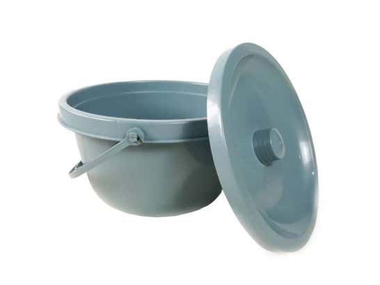 Sedia WC in acciaio con ruote, altezza regolabile, Mod. Molle, argento