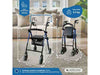 Rollator Rollator Modello Hércules, 4 Ruote, Cesta in Tessuto, Freni