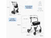 Rollator ortopedico Olimpo 4 ruote pieghevole colore Bianco