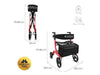 Rollator Invicto X1 con 4 Ruote, Sedile e Cesta di Trasporto
