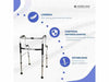 Rollator Plegabile Aluminio Pórtico per Anziani - 100 kg, Regolabile 82,5-100 cm