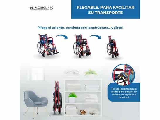 Sedia a rotelle Teatro per bambini, 35,5 cm, design colorato e pieghevole