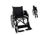 Sedia a rotelle 24 Nera Mod. Cattedrale in acciaio (max 100kg)